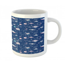 Galaxy Planets Stars Art Mug