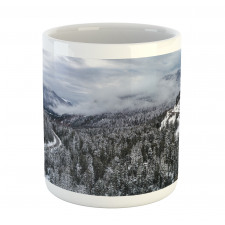 Highway in Winter Forest Mug