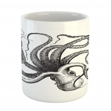 Engraved Sea Animal Image Mug