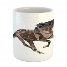 Brown Tones Triangle Horse Mug