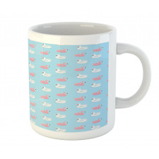 Flamingo and Swan Floats Mug