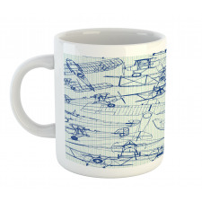 Old Airplane Drawing Mug