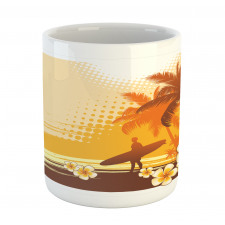 Surfer Tropical Landscape Mug