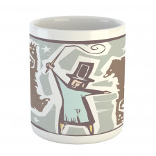 Woodcut Style Bears Man Mug