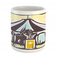 Carnival Scene Man and Tent Mug