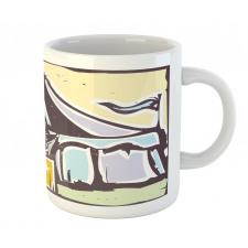 Carnival Scene Man and Tent Mug