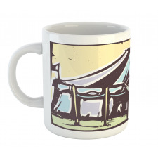 Carnival Scene Man and Tent Mug