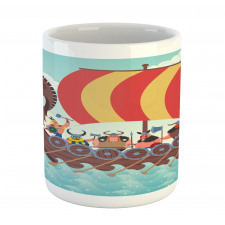 Dragon Ship and Characters Mug