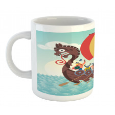 Dragon Ship and Characters Mug