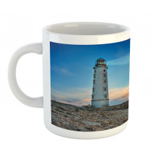 Lighthouse at Sunset Sea Mug