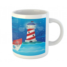 Nursery Ship Lighthouse Mug