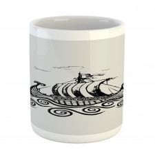 Ship with Whirlpool Waves Mug