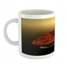 Container Ship at Sunrise Mug