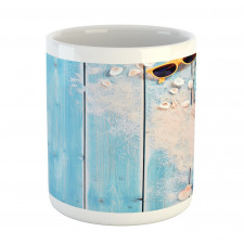 Beach Theme Elements Photo Mug