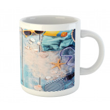 Beach Theme Elements Photo Mug