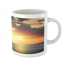 Cargo Ship at Sunset Photo Mug