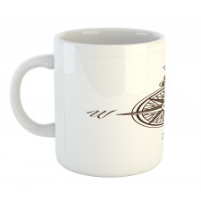 Simple Retro Windrose Art Mug