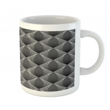 Rhombus Grid Like Streaks Mug