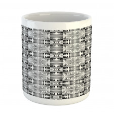 Concentric Shapes Squares Mug