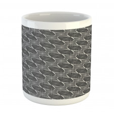 Round Geometric Streaks Mug