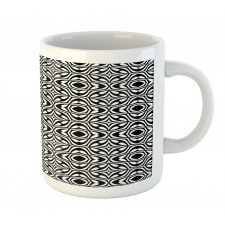 Retro Monotone Drop Rounds Mug