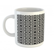 Retro Monotone Drop Rounds Mug