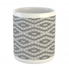 Zigzag and Squares Art Mug