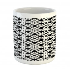 Monotone Vintage Squares Mug