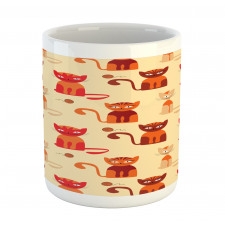 Cats in Paprika Orange Tone Mug