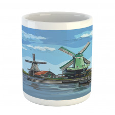 Cartoon Style Windmill Mug