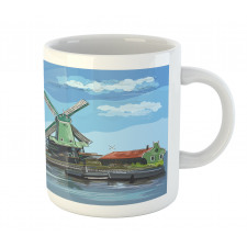 Cartoon Style Windmill Mug