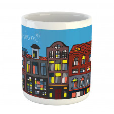 Graphic Colorful Houses Mug