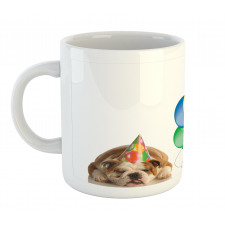 Doggie in a Birthday Hat Mug