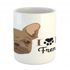 I Love My Frenchie Portrait Mug