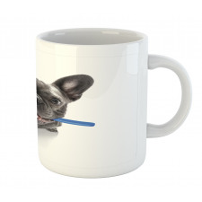 Funny Dog with Toothbrush Mug