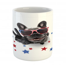 Top View Funny Dog Posing Mug