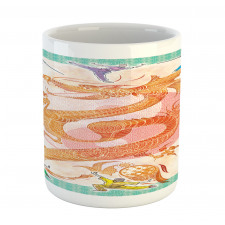 Colorful Dragon and Samurais Mug