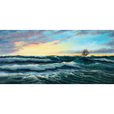 Ship in the Sea Painting Mug