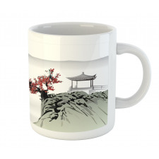 Cherry Blossoms and Boat Mug