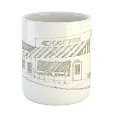 Urban Sidewalk Cafe Drawing Mug