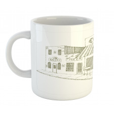 Urban Sidewalk Cafe Drawing Mug