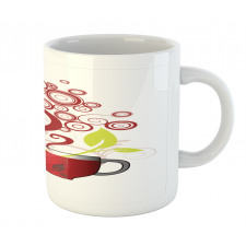 Circles Spirals Leaves Mug