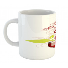 Circles Spirals Leaves Mug