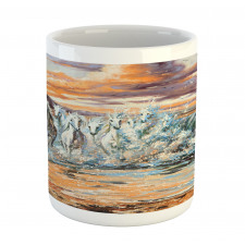 Retro Surreal Horses Mug