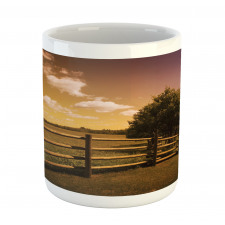 Rural Meadow Fence Sky Mug