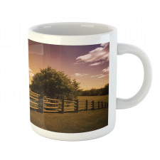 Rural Meadow Fence Sky Mug