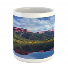 Red Iron Peaks on Lake Mug