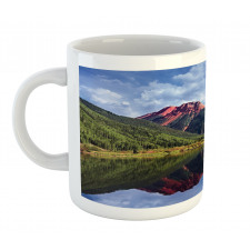 Red Iron Peaks on Lake Mug