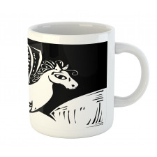 Monochromatic Pegasus Horse Mug