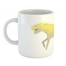 Blonde Little Horse Cartoon Mug